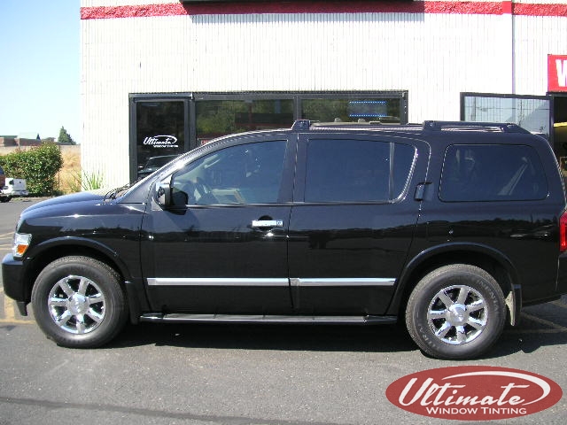 black pathfinder with windows tinted