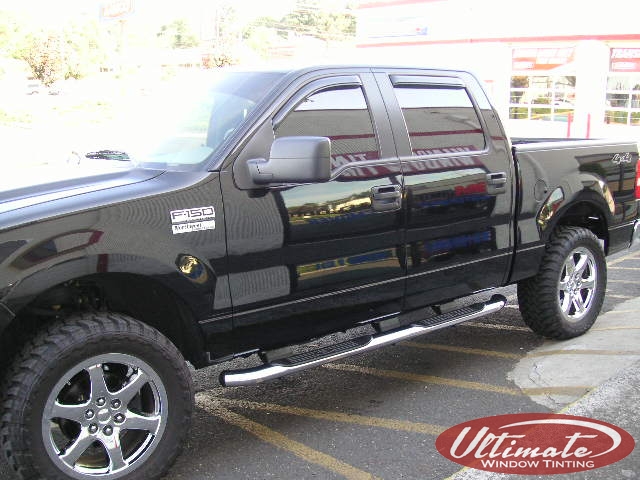 black f150 with windows tinted